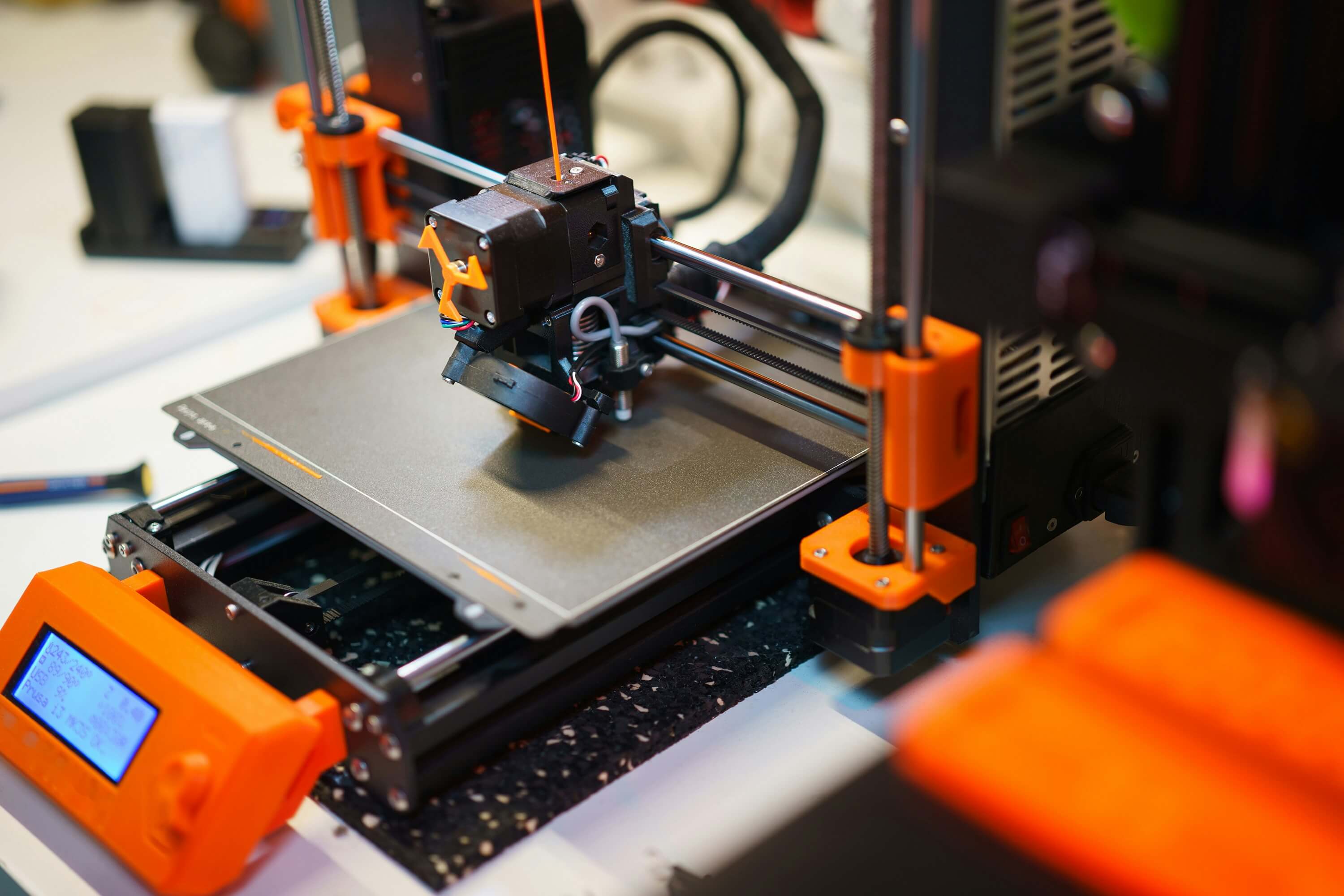 A 3D printer at work for S&E Creations